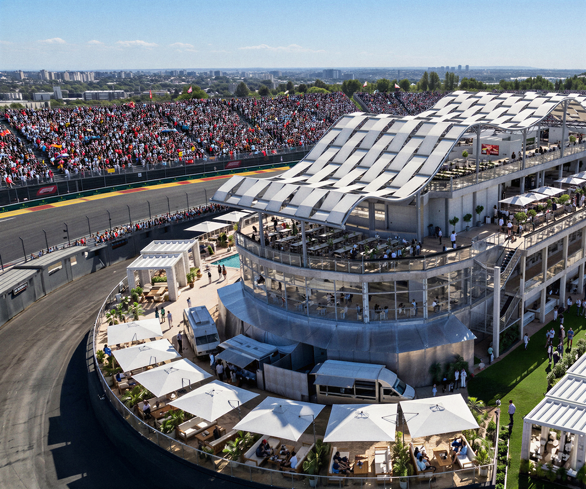 Imagen de la Vista Aerial de MADRING Official Hospitality, uno de los mejores lugares para disfrutar de la Fórmula 1 en Madrid