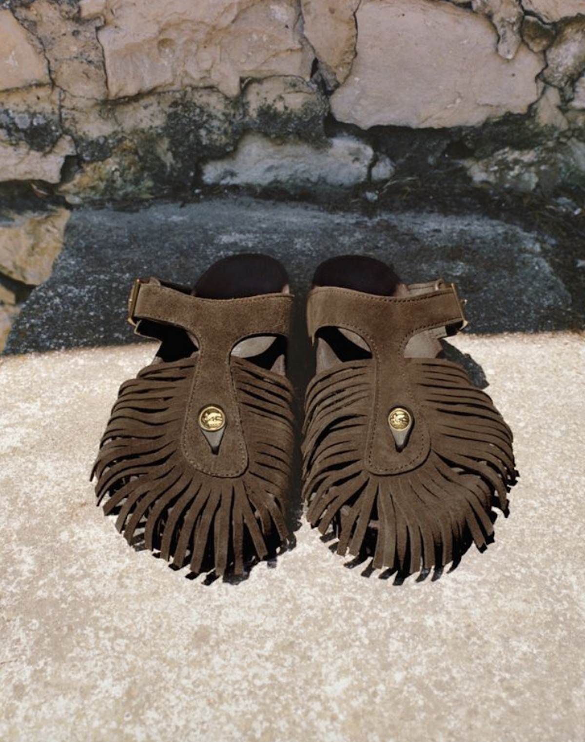 Imagen de uno de los modelos de ETRO x Birkenstock, uno de los próximos lanzamientos más esperados