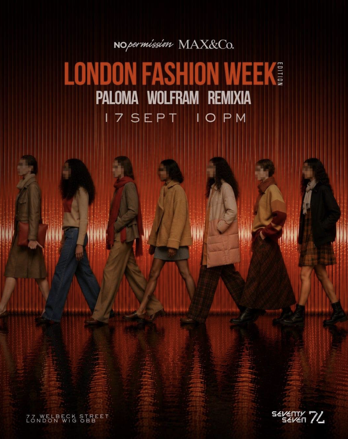 Imagen del cartel de NO PERMISSION x MAX&Co., un plan perfecto para London Fashion Week