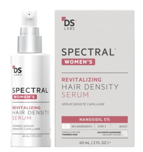 Spectral.Women’s, de DS Labs, un sérum para el cuero cabelludo que ayuda a combatir la caída estacional y la pérdida de densidad. Farmacias y parafarmacias. 60 ml. Precio: 46,60 €