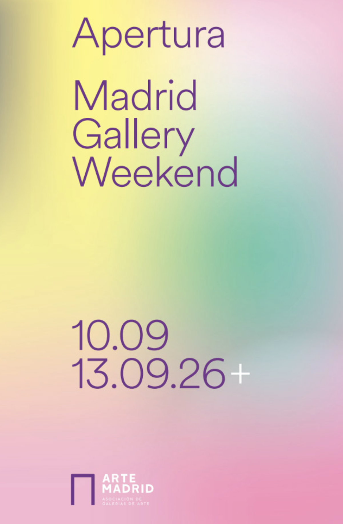 Cartel oficial de  Madrid Gallery Weekend 2026