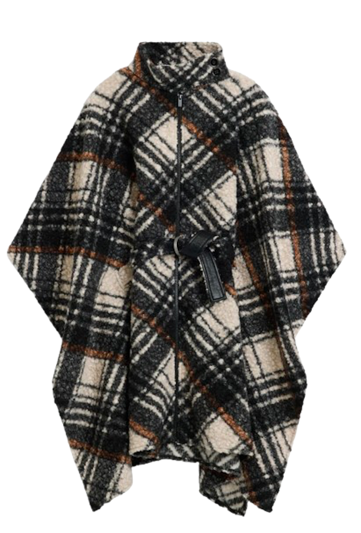 Poncho de cuadros de Desigual.