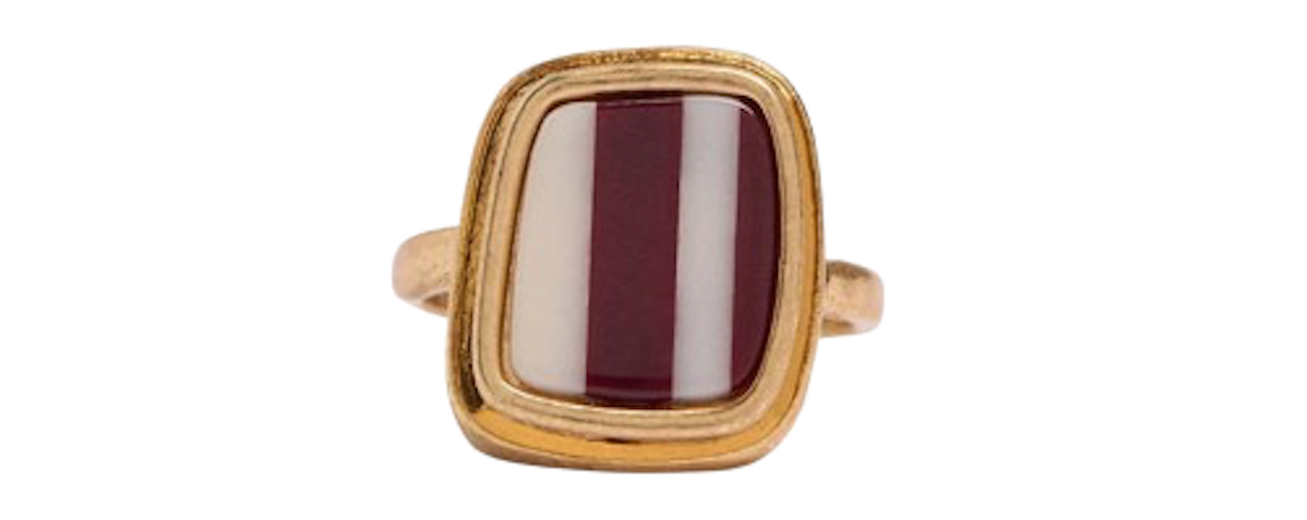 Anillo de rayas de Parfois. Precio: 5,99€