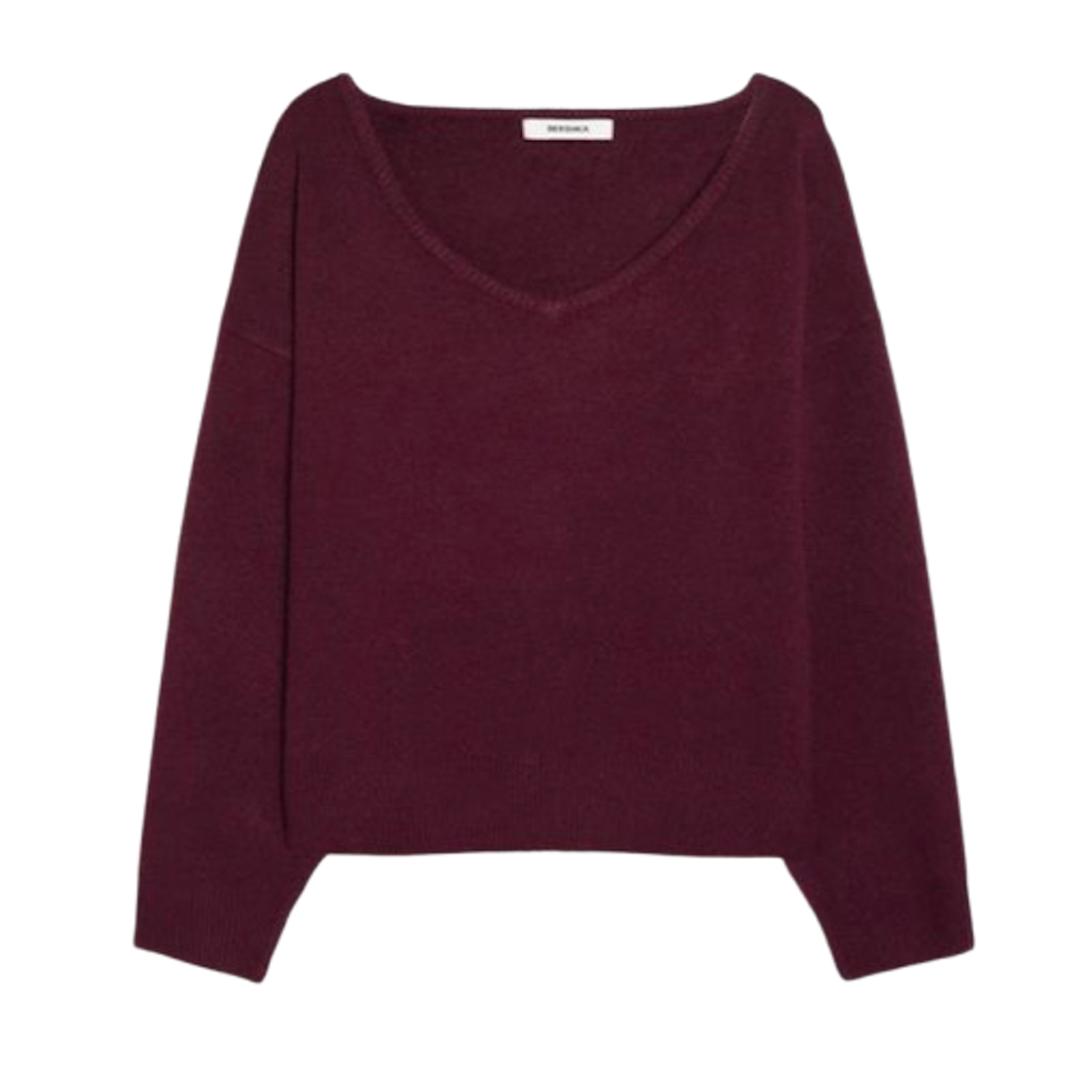 Jerséy color ciruela de Bershka. Precio: 25,99€