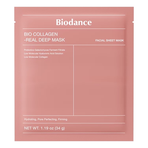 Bio Collagen-Real Deep Mask de Biodance, mascarilla de hidrogel hidratante y reafirmante disponible en Sephora. Pack de 4, precio: 20€
