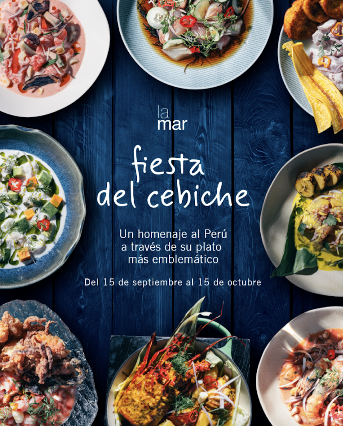 Cartel de la Fiesta del Cebiche de La Mar Madrid