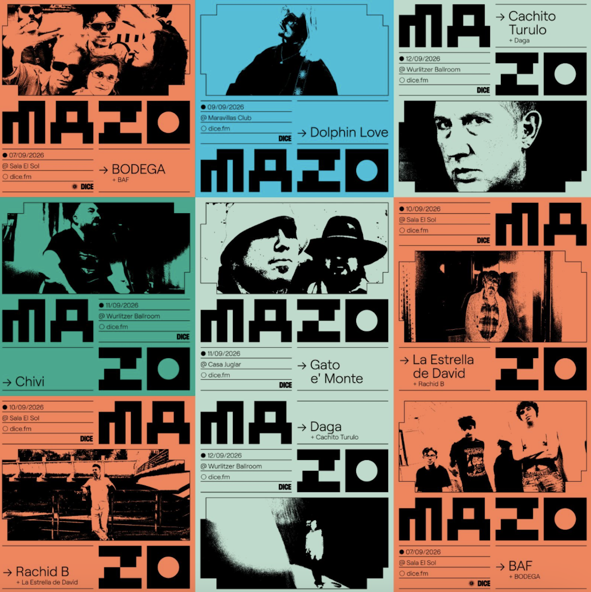 Cartel oficial del ciclo de conciertos MAZO