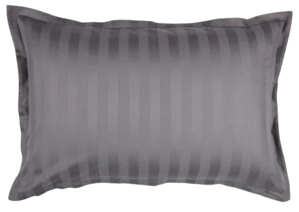 Funda de almohada de satén «NELL» de JYSK, en color gris antracita y tamaño de 50 × 70/75 cm, diseñada para reducir la fricción con el cabello durante el descanso