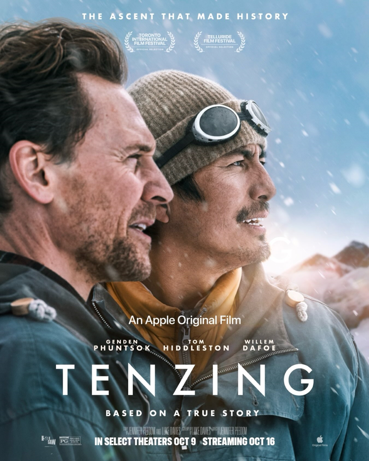Genden Phuntsok se mete en la piel de Tenzing Norgay en «Tenzing», el nuevo drama de Apple TV basado en la historia real de la histórica ascensión al Everest junto a Edmund Hillary, interpretado por Tom Hiddleston. Willem Dafoe completa el reparto de esta aventura de alpinismo. Uno de los mejores estrenos en streaming del mes.