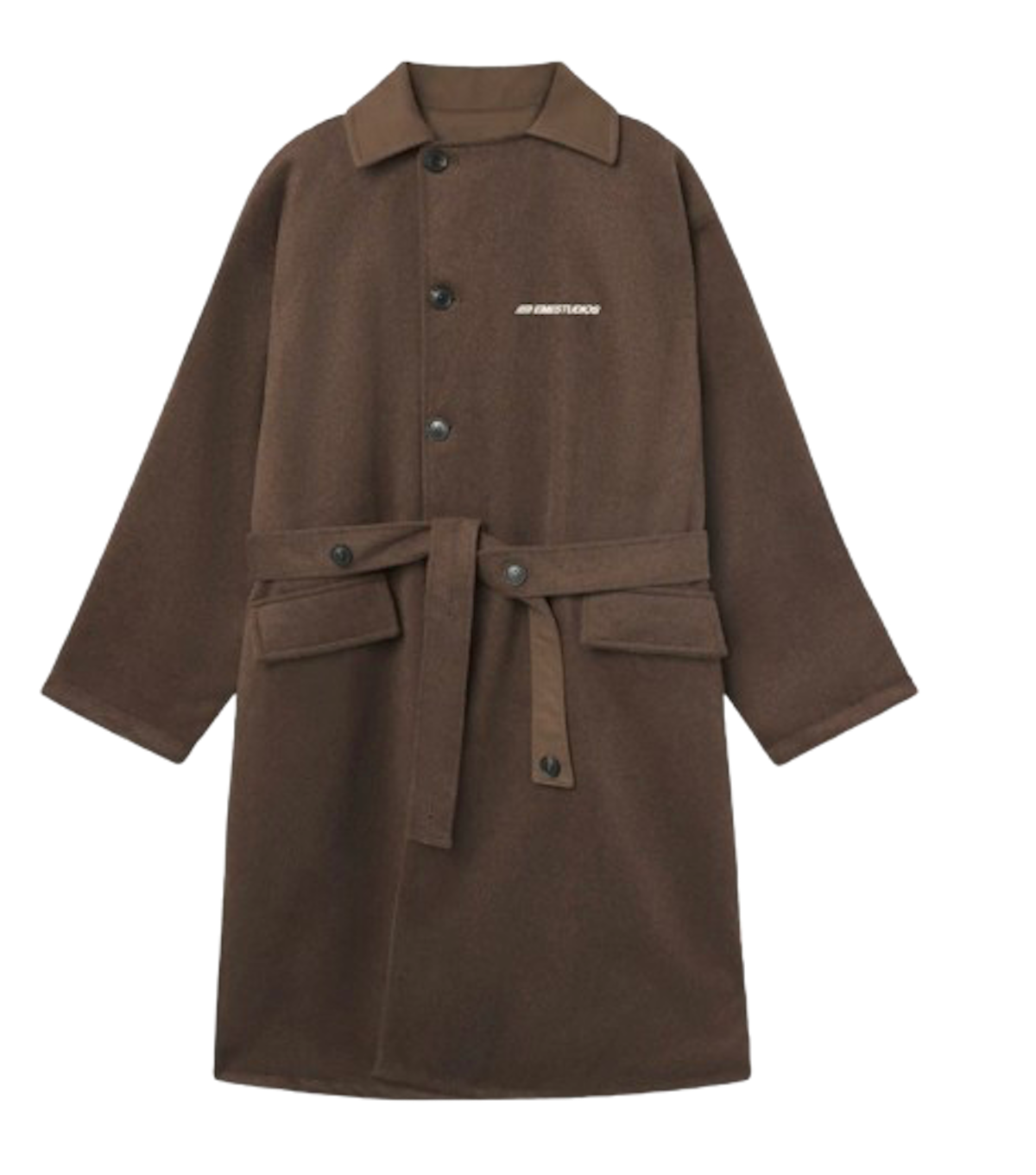 Abrigo fino largo marrón de Eme Studios, uno de nuestros abrigos finos favoritos. Precio: 249 €