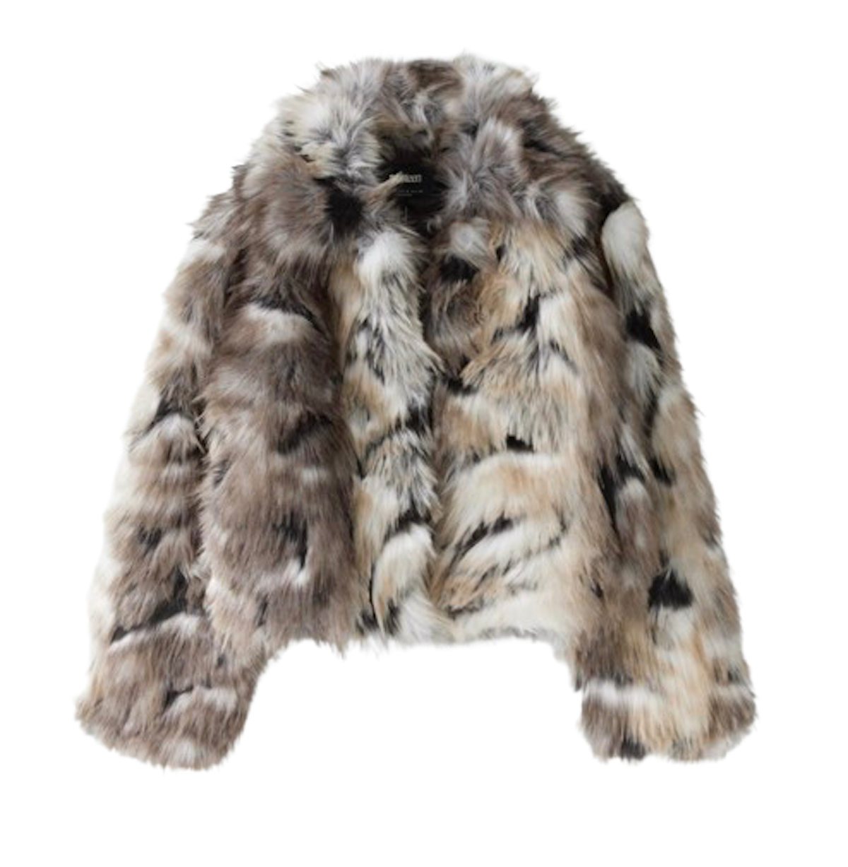 Abrigo de pelo en «animal print» de Stradivarius