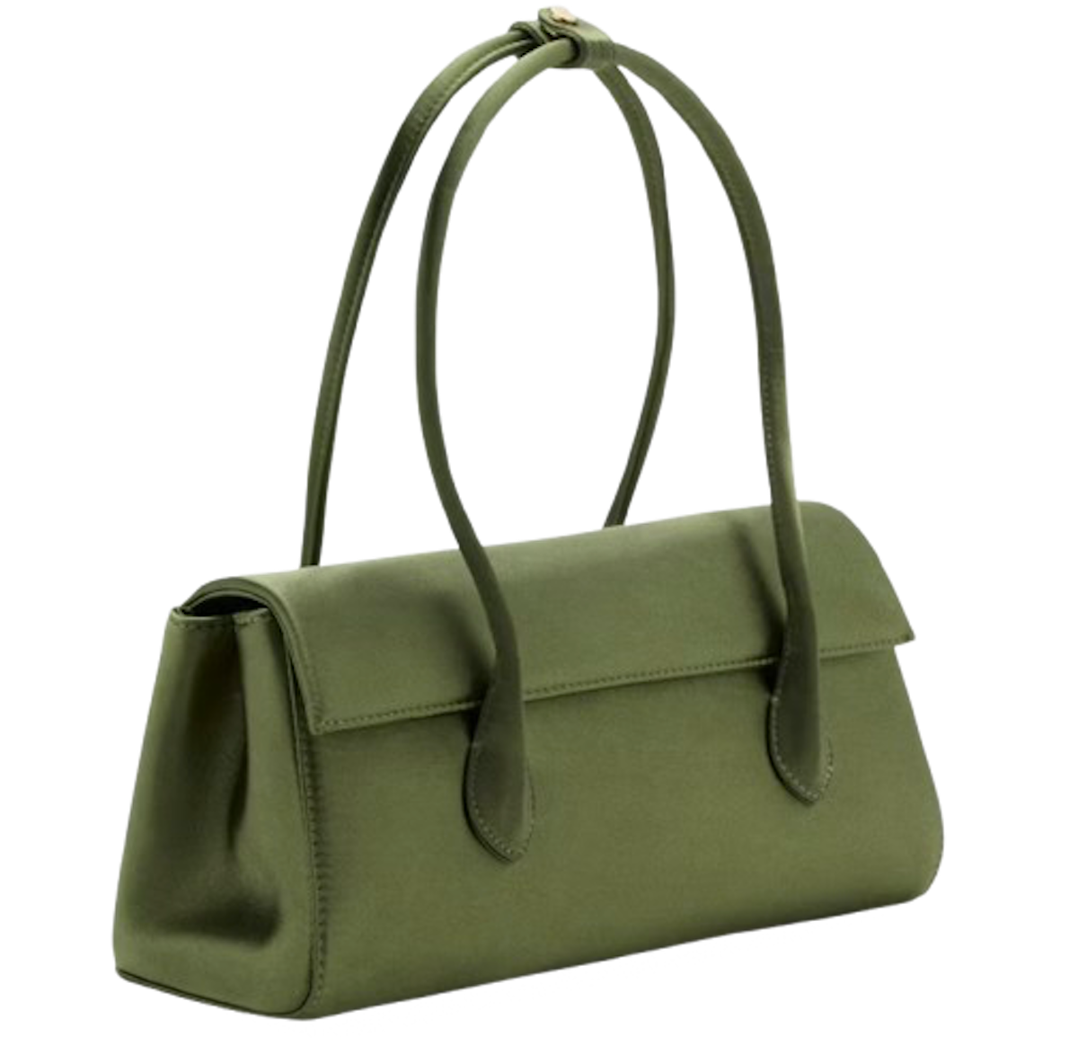 Bolso de satén en verde de Mango