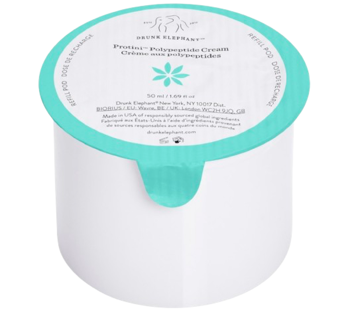 Recargable de la crema hidratante Protini™ Polypeptide Cream de Drunk Elephant, vía Sephora. Precio: 66 €