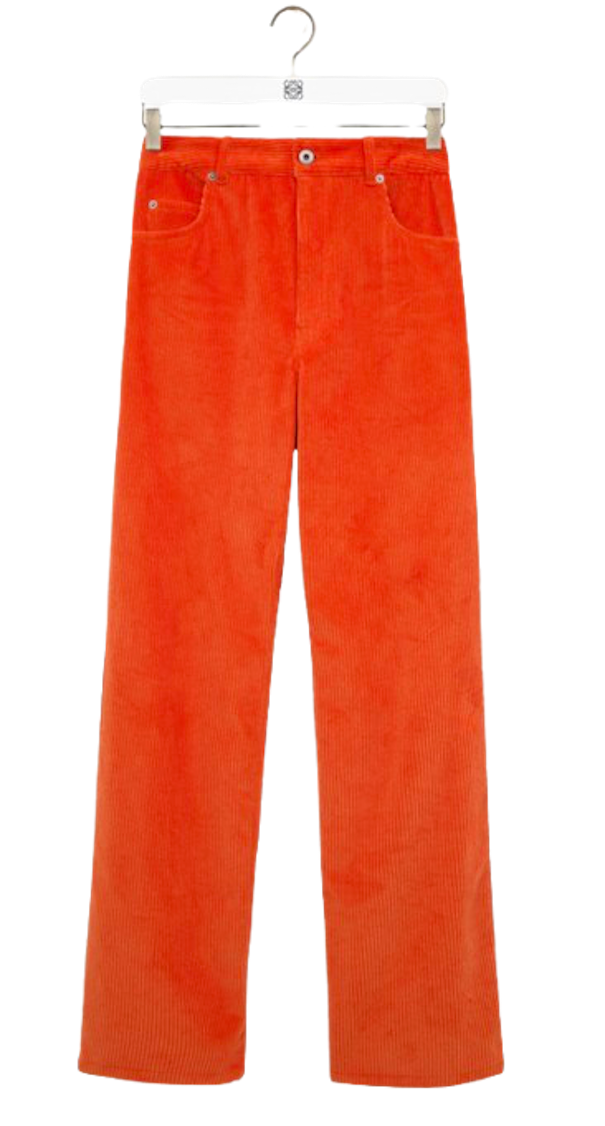 Pantalón de pana en naranja flúor de Loewe. Precio: 880 € 