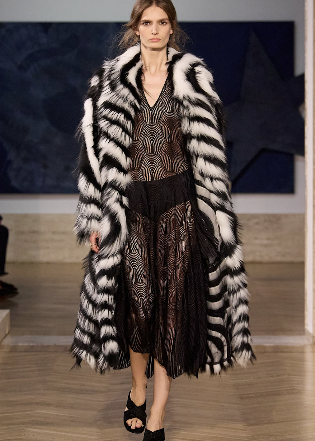 Abrigo de animal print de Fendi