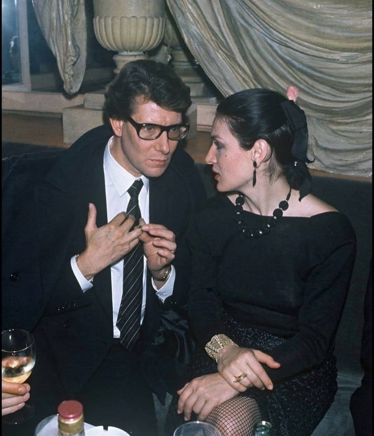 Paloma Picasso e Yves Saint Laurent. Imagen: @persephonevint