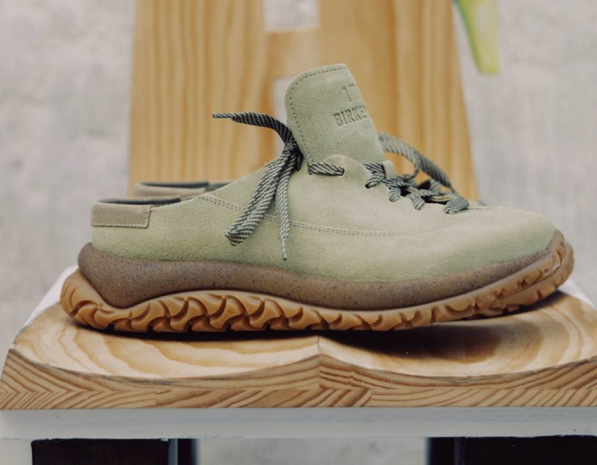 Zapato unisex Uerzell de BIRKENSTOCK 1774, diseñado en colaboración con Thibo Denis, con silueta escultural, cordones, entresuela de corcho visible y suela elevada