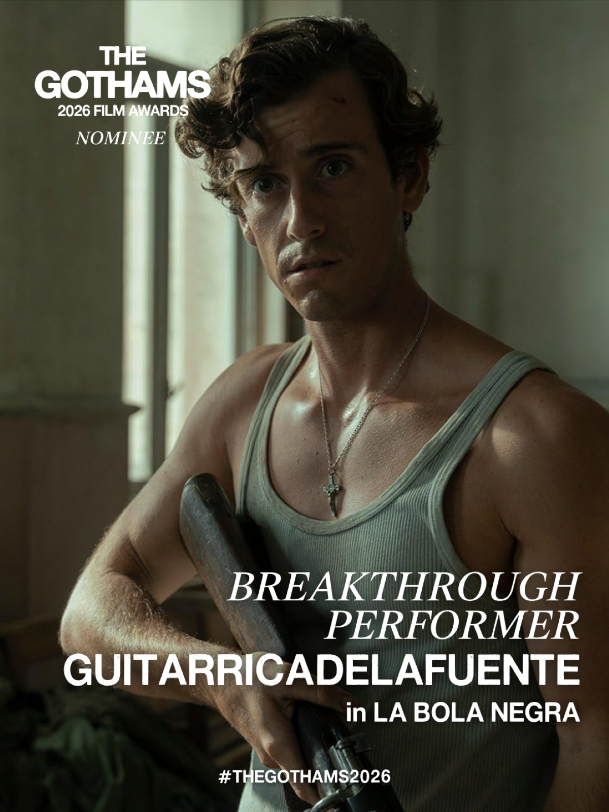 Guitarricadelafuente, nominado a Intérprete Revelación en los Gotham Awards 2026 por su papel en «La bola negra»
