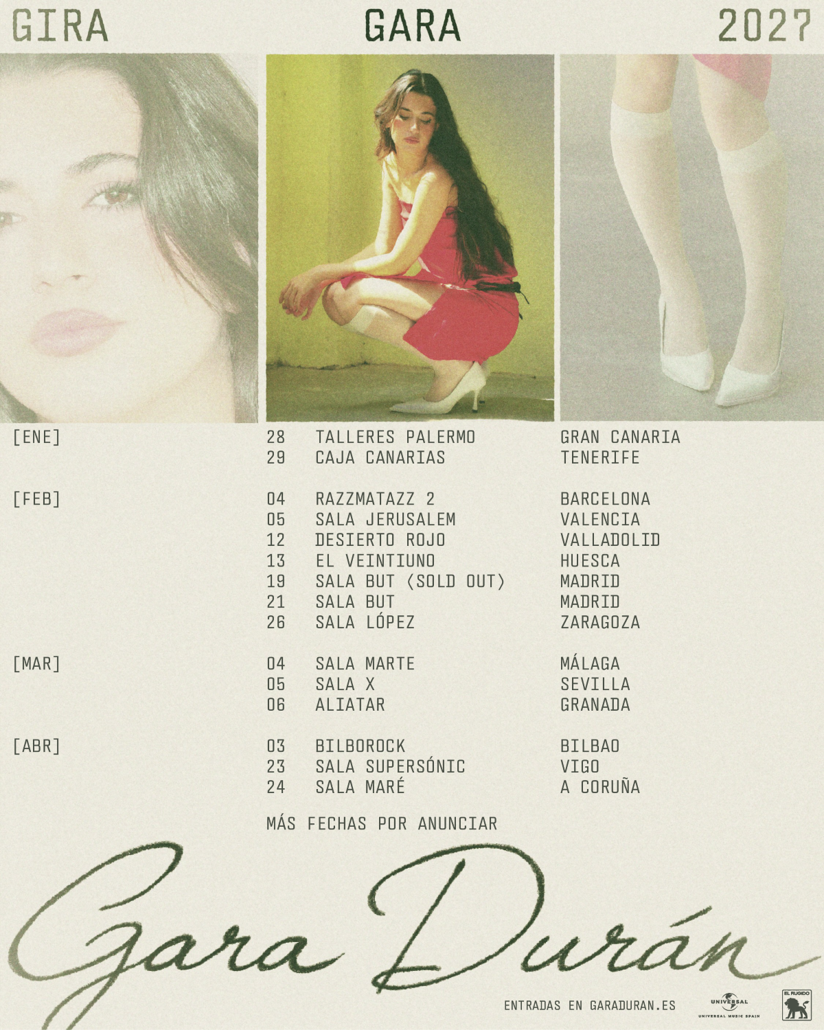 Gara Durán anuncia su primera gira de salas para presentar en directo «GARA», su álbum debut, un recorrido de 12 canciones que transita entre el amor, la incertidumbre, la pérdida y el aprendizaje personal